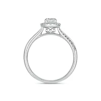 Lab Created 3/4 Carat Lab-Grown Diamond Bridal Set Sterling Silver