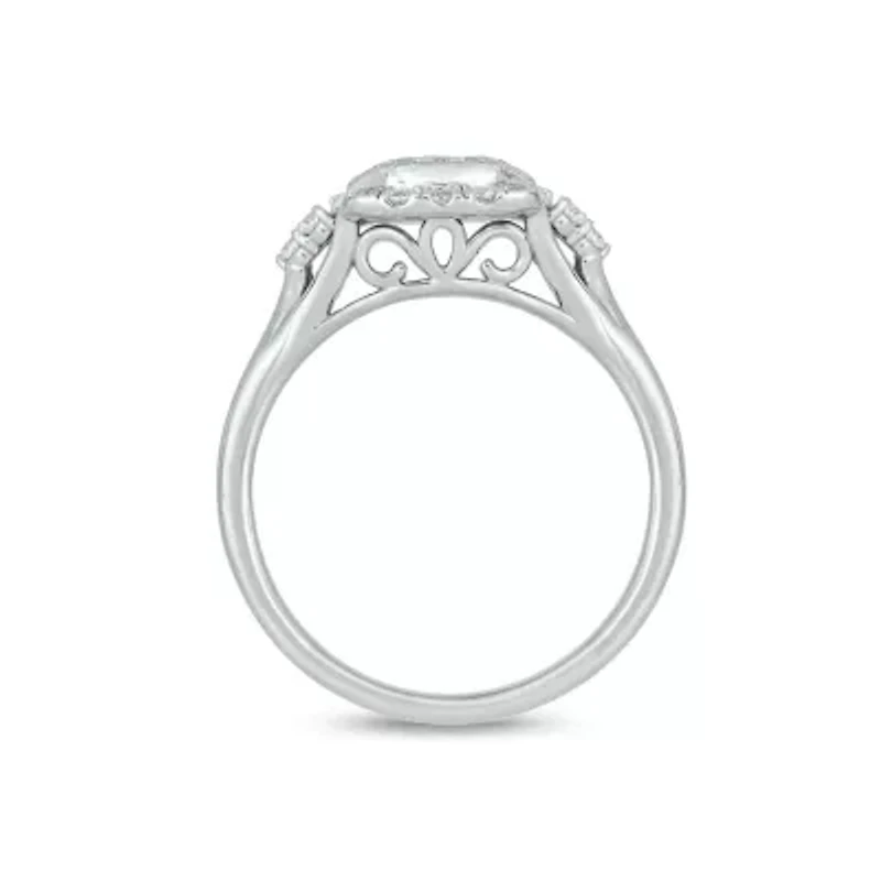 Lab Created 3/4 Carat Lab-Grown Diamond Elegant Bridal Set Sterling Silver