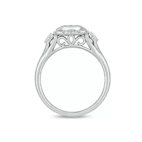 Lab Created 3/4 Carat Lab-Grown Diamond Elegant Bridal Set Sterling Silver