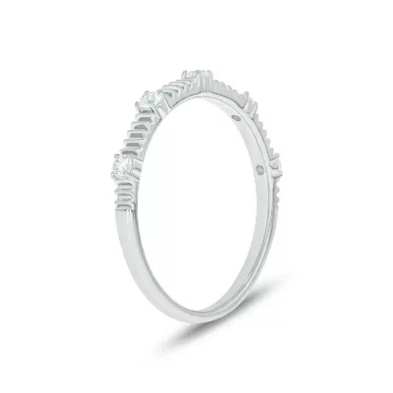 Lab Created 1/6 Carat Lab-Grown Diamond Sparkle Anniversary Ring 10K White Gold