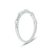 Lab Created 1/6 Carat Lab-Grown Diamond Sparkle Anniversary Ring 10K White Gold