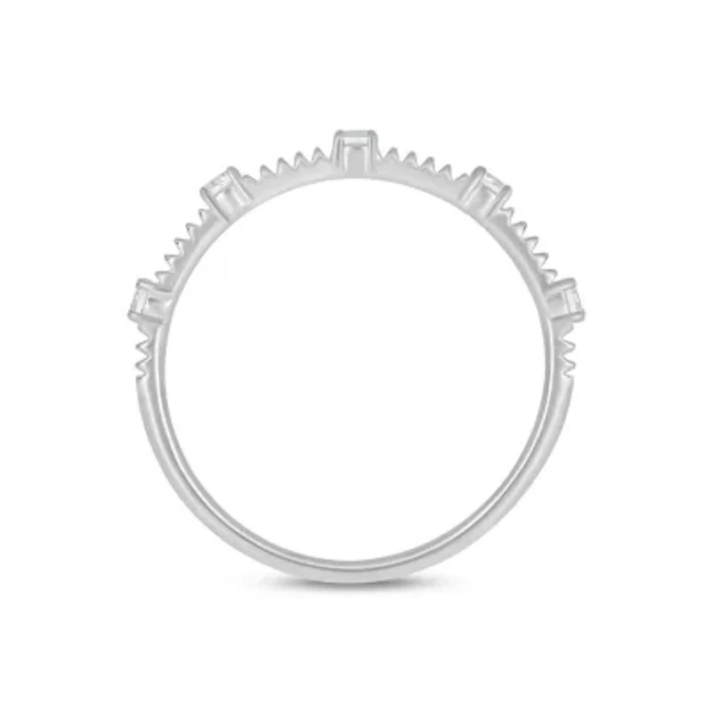 Lab Created 1/6 Carat Lab-Grown Diamond Sparkle Anniversary Ring 10K White Gold