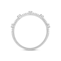 Lab Created 1/6 Carat Lab-Grown Diamond Sparkle Anniversary Ring 10K White Gold