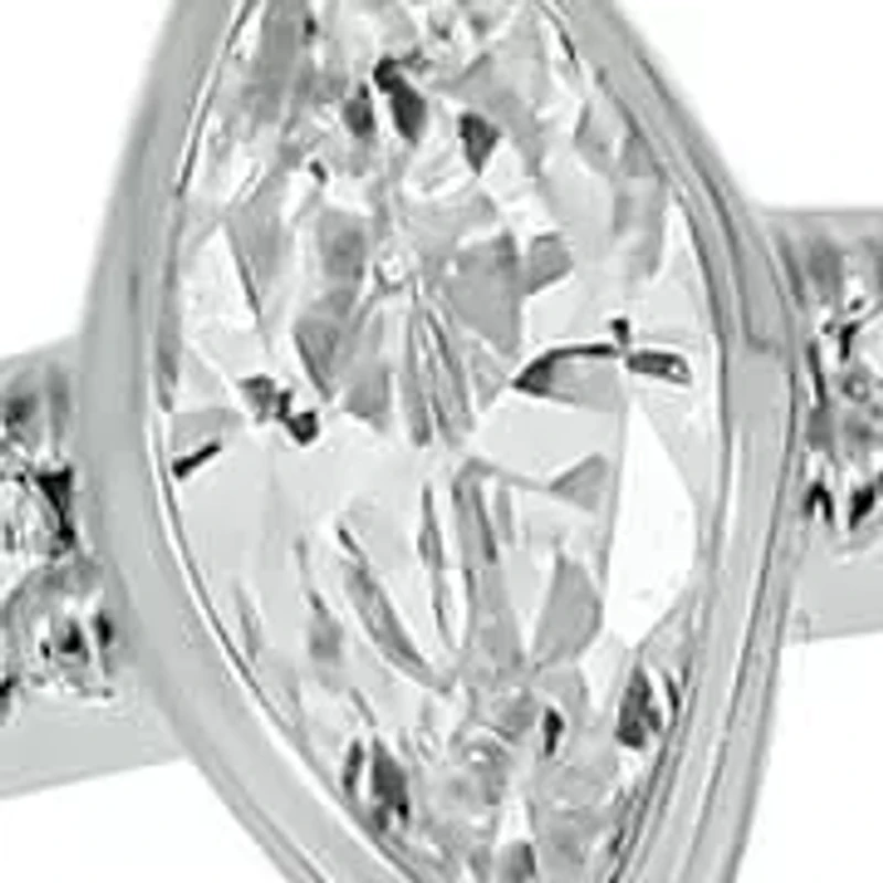 Lab Created 3/8 Carat Lab-Grown Diamond Chic Fashion Ring Sterling Silver