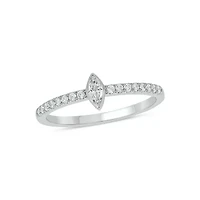 Lab Created 3/8 Carat Lab-Grown Diamond Chic Fashion Ring Sterling Silver