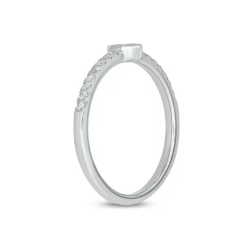 Lab Created 3/8 Carat Lab-Grown Diamond Chic Fashion Ring Sterling Silver