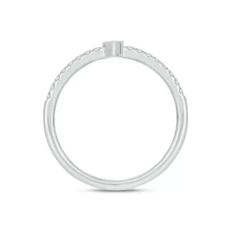 Lab Created 3/8 Carat Lab-Grown Diamond Chic Fashion Ring Sterling Silver