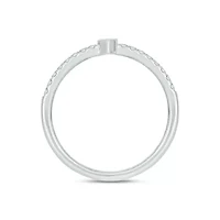 Lab Created 3/8 Carat Lab-Grown Diamond Chic Fashion Ring Sterling Silver