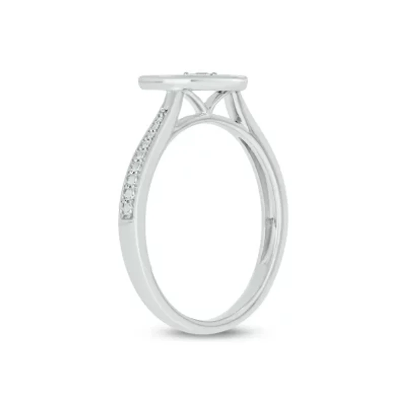 Lab Created 1/6 Carat Lab-Grown Diamond heart-shaped Fashion Ring Sterling Silver