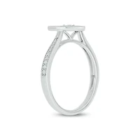 Lab Created 1/6 Carat Lab-Grown Diamond heart-shaped Fashion Ring Sterling Silver