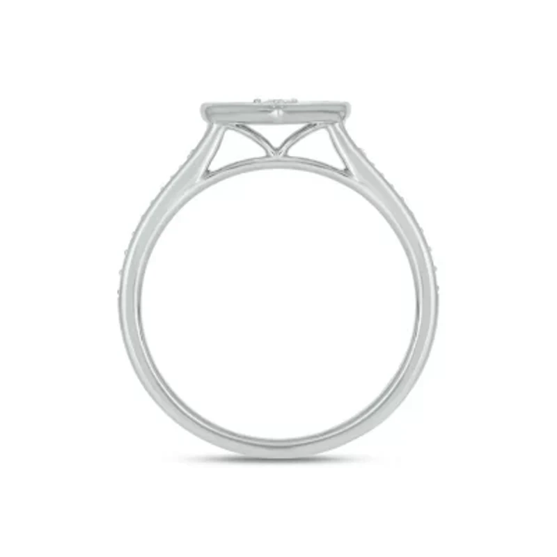 Lab Created 1/6 Carat Lab-Grown Diamond heart-shaped Fashion Ring Sterling Silver