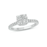 Lab Created 1 Carat Lab-Grown Diamond Elegant Engagement Ring 10K White Gold
