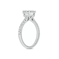 Lab Created 1 Carat Lab-Grown Diamond Elegant Engagement Ring 10K White Gold