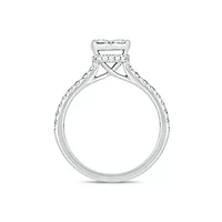 Lab Created 1 Carat Lab-Grown Diamond Elegant Engagement Ring 10K White Gold