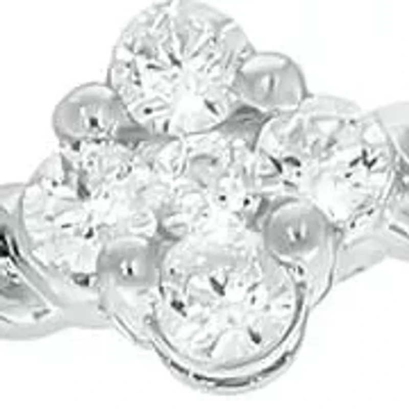 Lab Created 1/10 Carat Lab-Grown Diamond Dazzling Anniversary Ring Sterling Silver