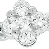 Lab Created 1/10 Carat Lab-Grown Diamond Dazzling Anniversary Ring Sterling Silver
