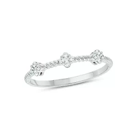 Lab Created 1/10 Carat Lab-Grown Diamond Dazzling Anniversary Ring Sterling Silver