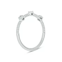 Lab Created 1/10 Carat Lab-Grown Diamond Dazzling Anniversary Ring Sterling Silver