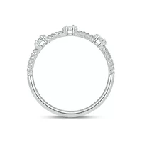Lab Created 1/10 Carat Lab-Grown Diamond Dazzling Anniversary Ring Sterling Silver