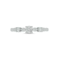 Lab Created Diamond Accent Lab-Grown Elegant Promise Ring Sterling Silver