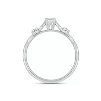 Lab Created Diamond Accent Lab-Grown Elegant Promise Ring Sterling Silver