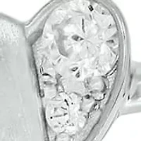Lab Created Diamond Accent Lab-Grown Open Heart Fashion Ring Sterling Silver