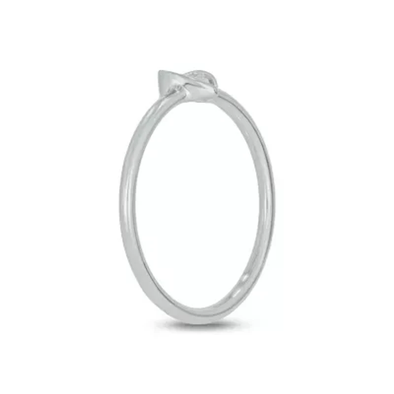 Lab Created Diamond Accent Lab-Grown Open Heart Fashion Ring Sterling Silver