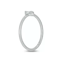 Lab Created Diamond Accent Lab-Grown Open Heart Fashion Ring Sterling Silver