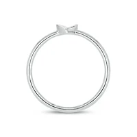 Lab Created Diamond Accent Lab-Grown Open Heart Fashion Ring Sterling Silver