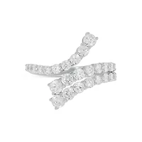 Lab Created 1 1/2 Carat Lab-Grown Diamond Crossover Fashion Ring 10K White Gold