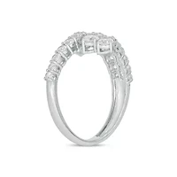 Lab Created 1 1/2 Carat Lab-Grown Diamond Crossover Fashion Ring 10K White Gold