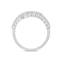Lab Created 1 1/2 Carat Lab-Grown Diamond Crossover Fashion Ring 10K White Gold