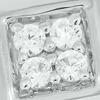 Lab Created 1/6 Carat Lab-Grown Diamond three square-cut diamonds Gents Ring Sterling Silver