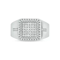 Lab Created 1/4 Carat Lab-Grown Diamond Standout Gents Ring Sterling Silver