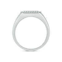 Lab Created 1/4 Carat Lab-Grown Diamond Standout Gents Ring Sterling Silver