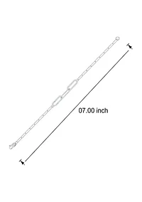 1/6 ct. t.w. Diamond Paperclip Bar Bracelet in Sterling Silver