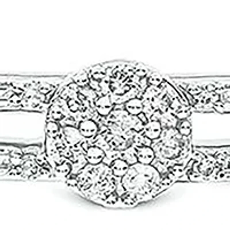 1/4 ct. t.w. Diamond Paperclip Bar Bracelet in Sterling Silver