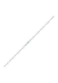 1/4 ct. t.w. Diamond Paperclip Bar Bracelet in Sterling Silver