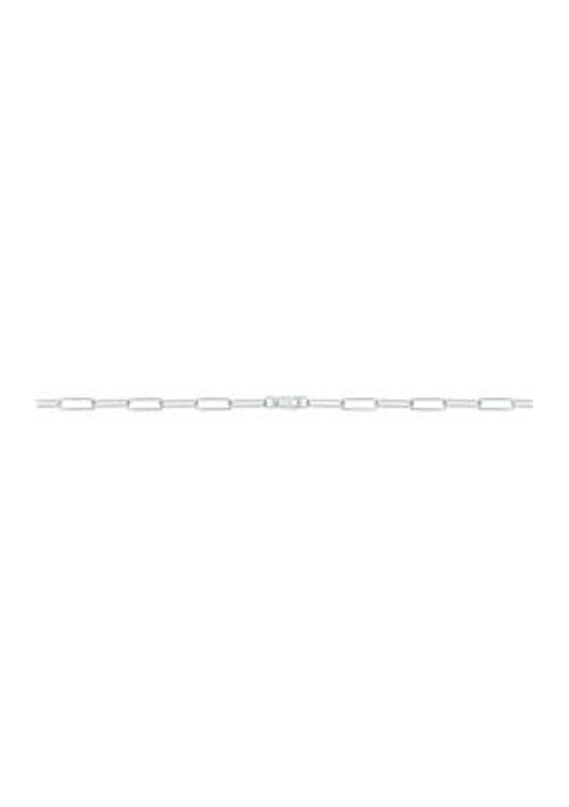 1/4 ct. t.w. Diamond Paperclip Bar Bracelet in Sterling Silver