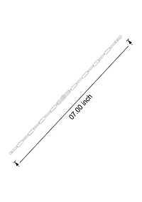 1/4 ct. t.w. Diamond Paperclip Bar Bracelet in Sterling Silver