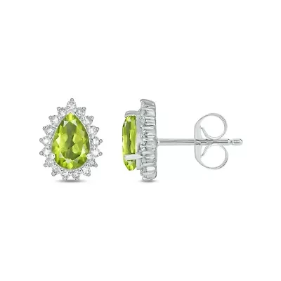 1/6 Carat,Feature Vibrant Natural Peridot Gemstones Stud Earring in 14K Gold