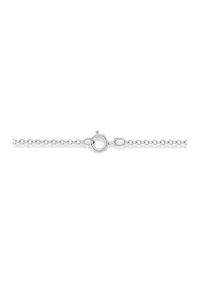 1/6 ct. t.w. Diamond and 5/8 ct. t.w. Created Blue Sapphire Evil Eye Pendant in Sterling Silver