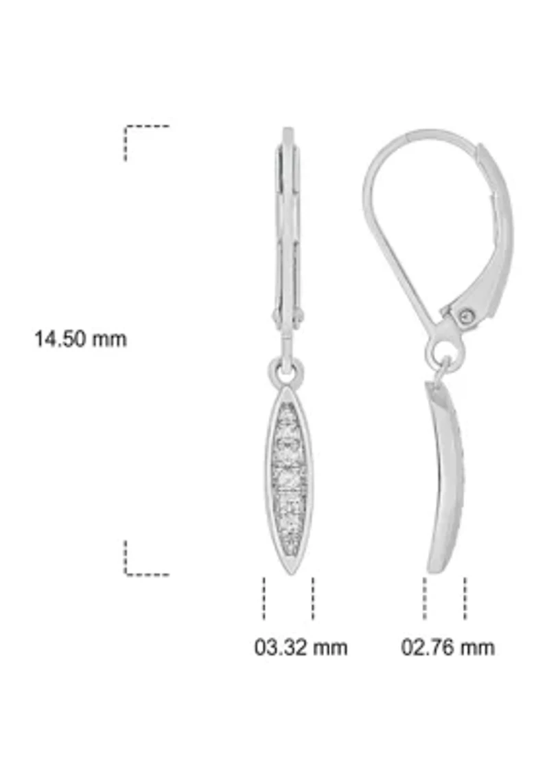 1/10 ct. t.w. Diamond Dangle Earrings in Sterling Silver