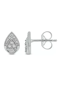 1/10 ct. t.w. Diamond Pear Earring in Sterling Silver