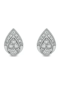 1/10 ct. t.w. Diamond Pear Earring in Sterling Silver