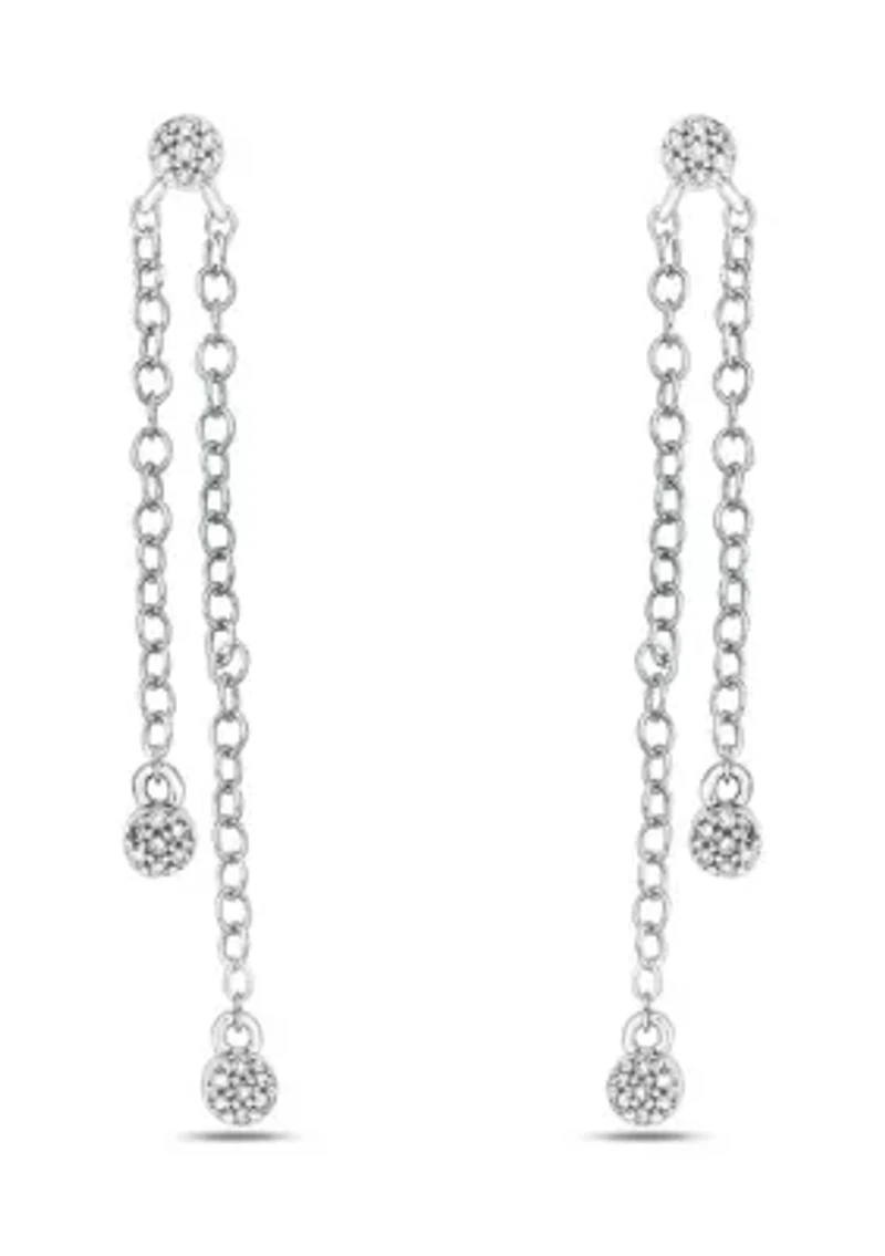 1/10 ct. t.w. Diamond Dangle Earring in Sterling Silver