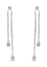 1/10 ct. t.w. Diamond Dangle Earring in Sterling Silver