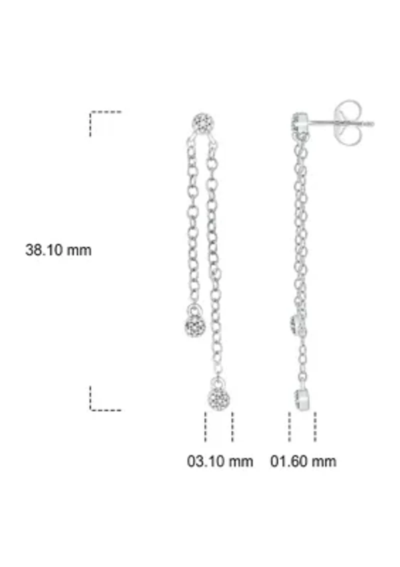 1/10 ct. t.w. Diamond Dangle Earring in Sterling Silver