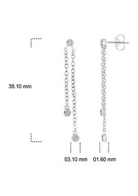 1/10 ct. t.w. Diamond Dangle Earring in Sterling Silver