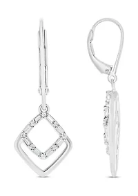 1/6 ct. t.w. Diamond Dangle Earrings in Sterling Silver